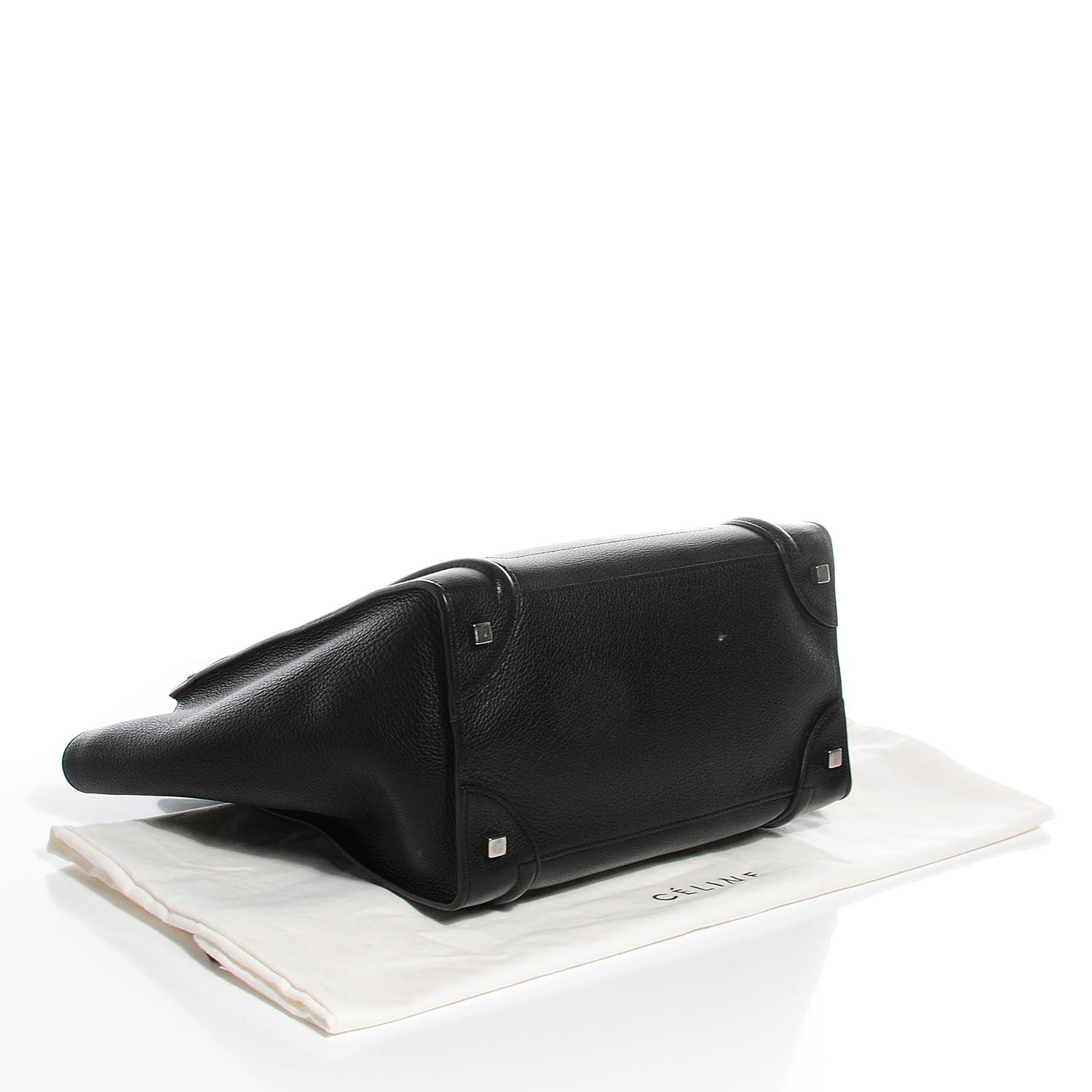 Celine Drummed Calfskin Mini Luggage Black 4 of 7