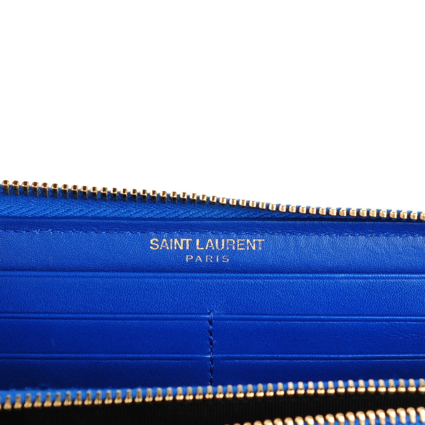 Grain De Poudre Classic Letters Zip Around Wallet Royal Blue