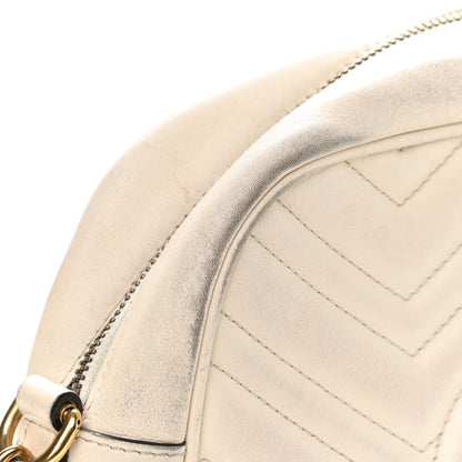 Gucci Calfskin Matelasse Medium GG Marmont Chain Shoulder Bag Mystic White 15 of 18