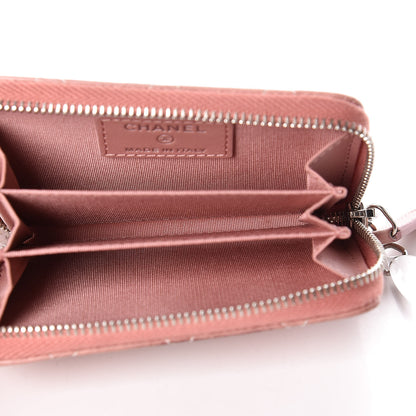 Chanel Ombre Patent Calfskin Quilted Small Zip Around Coin Purse Pink White 5 of 11