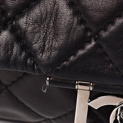 Chanel Lambskin Quilted Jumbo Icons Secret Label Flap Black 13 of 15