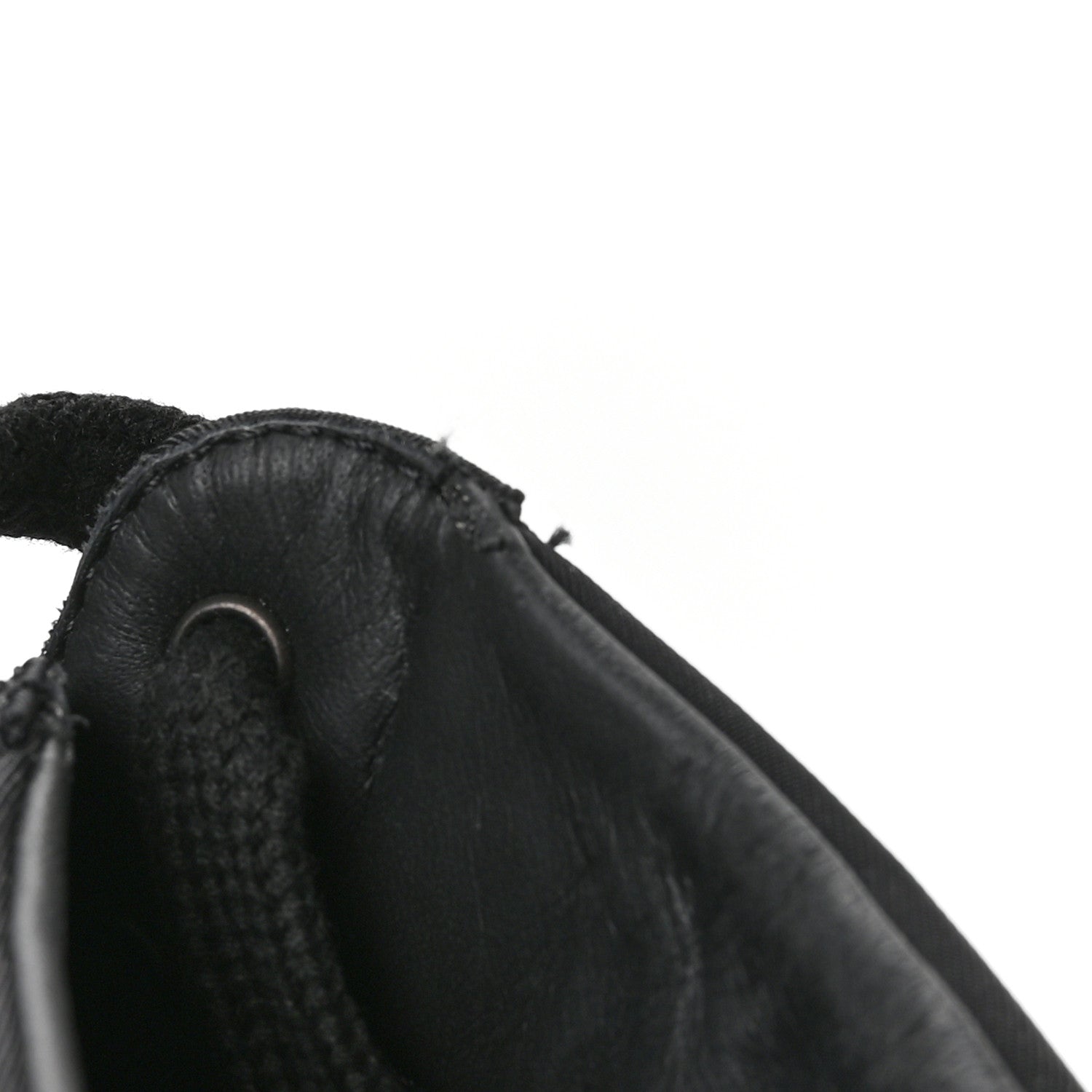Prada Re-Nylon Gabardine Triangle Womens Wheel Pouch Pocket High Top Sneakers 39 Black 9 of 9