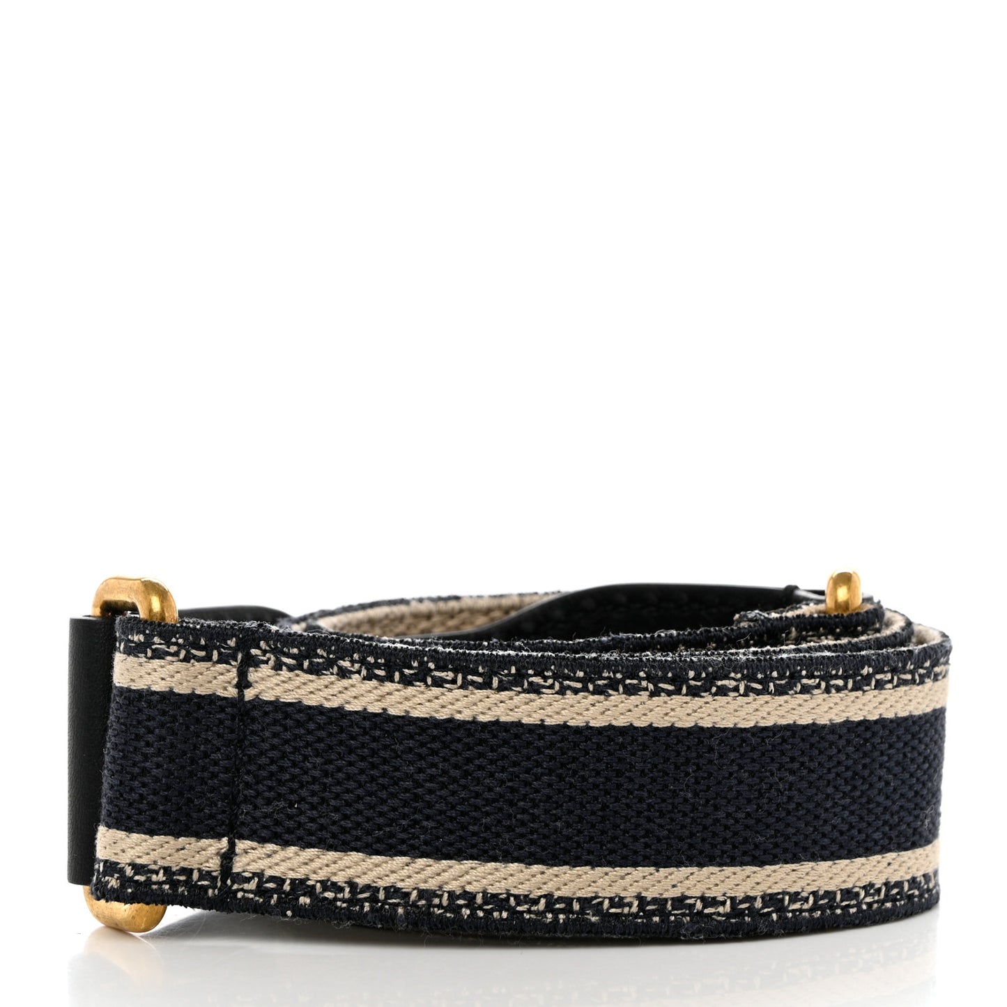 Canvas Embroidered Book Belt 80 32 Black Beige