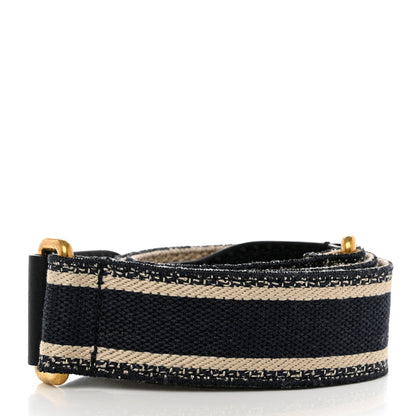 Christian Dior Canvas Embroidered Book Belt 80 32 Black Beige 2 of 7