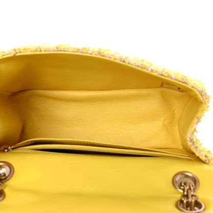 Chanel Tweed Quilted 2.55 Reissue Mini Flap Yellow 5 of 9