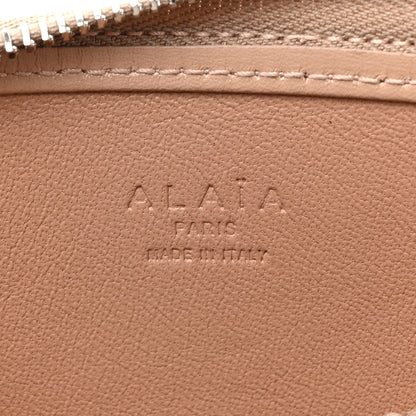 Alaia Calfskin Laser Cut Logo Pouch Sable 6 of 12