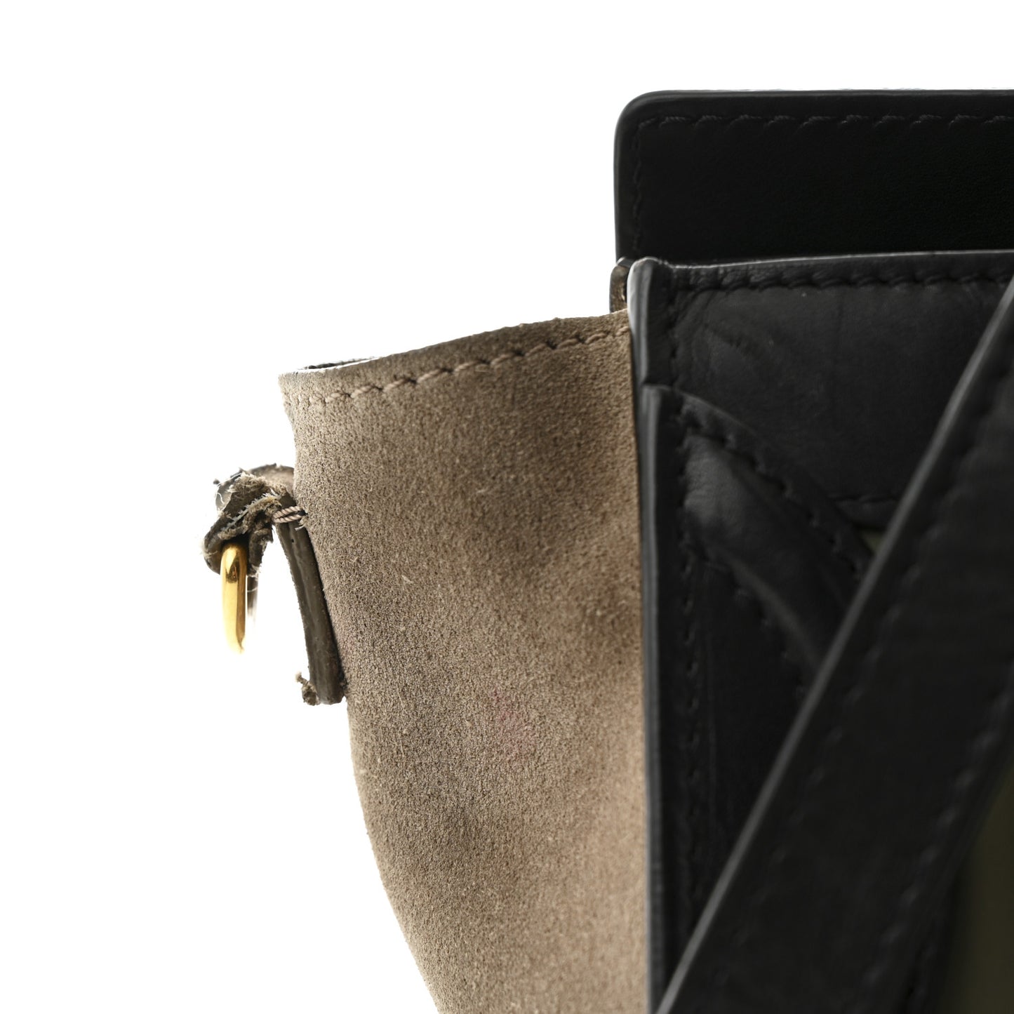 Baby Grained Calfskin Nubuck Nano Tri-Color Luggage Stone