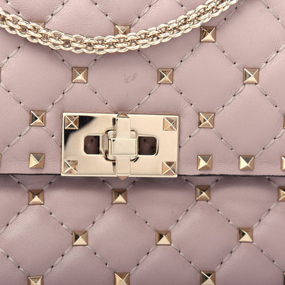 Valentino Garavani Lambskin Medium Rockstud Spike Shoulder Bag Poudre 9 of 9