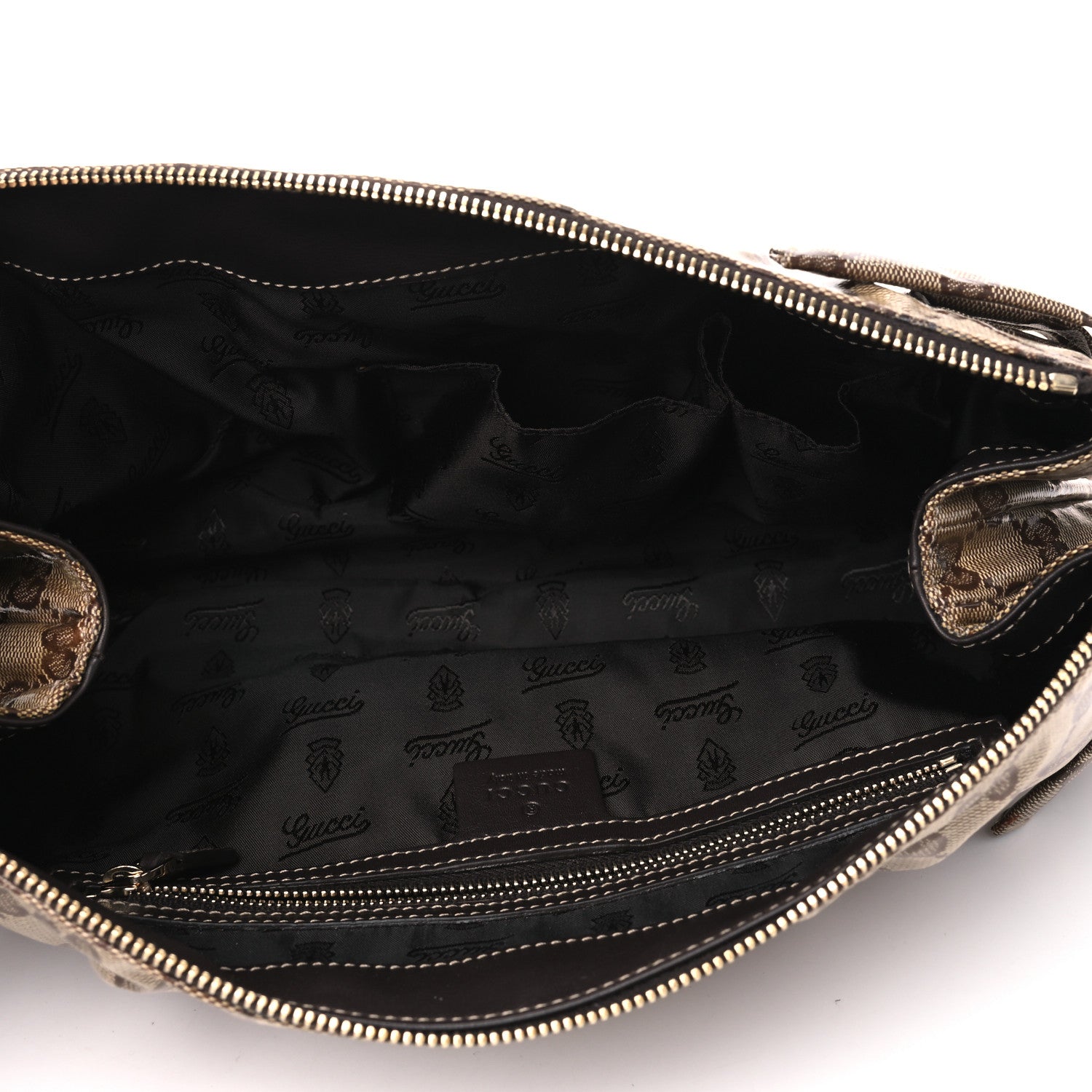 Gucci Crystal Monogram Large Hysteria Clutch Brown 4 of 4