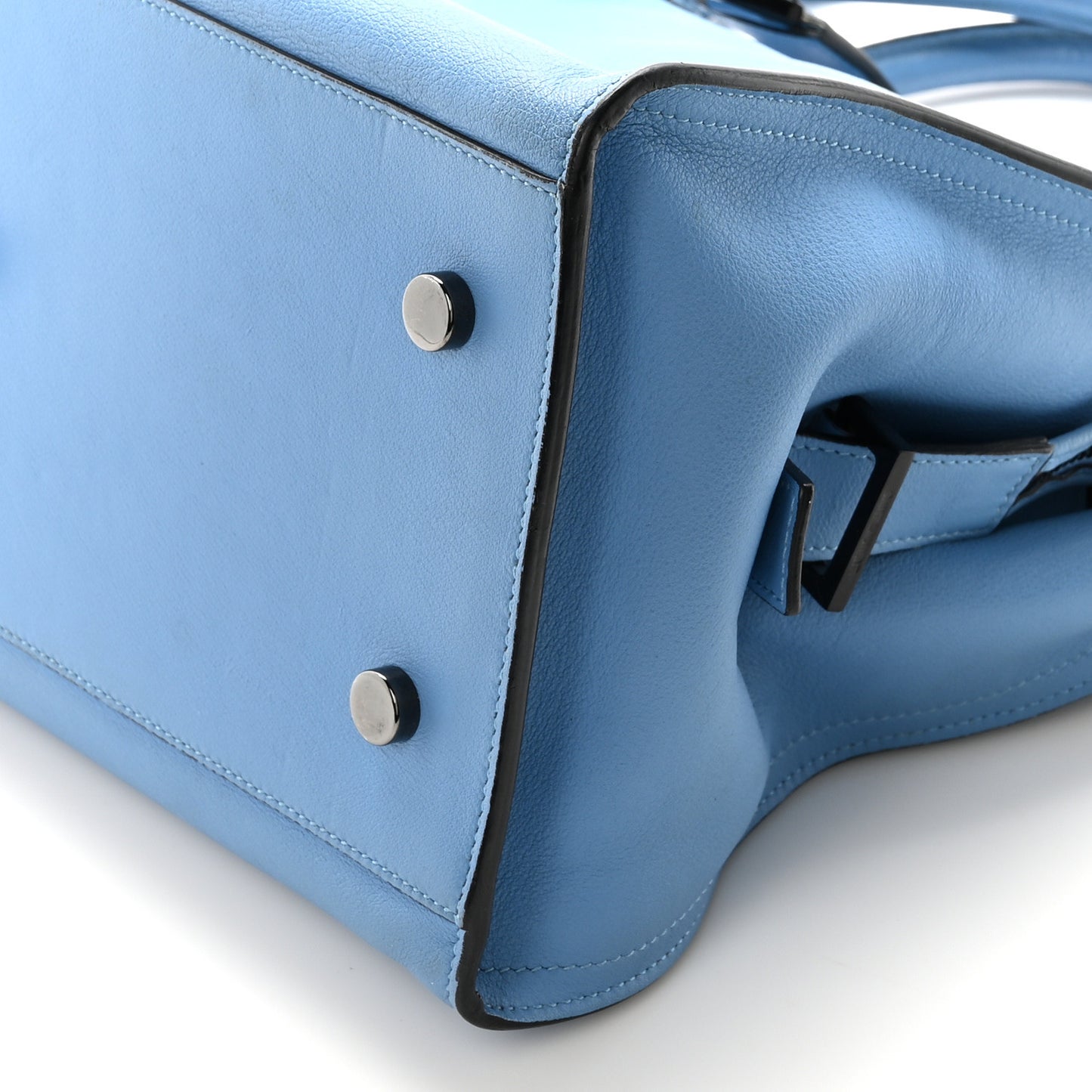 Calfskin Small Monogram Cabas Light Blue