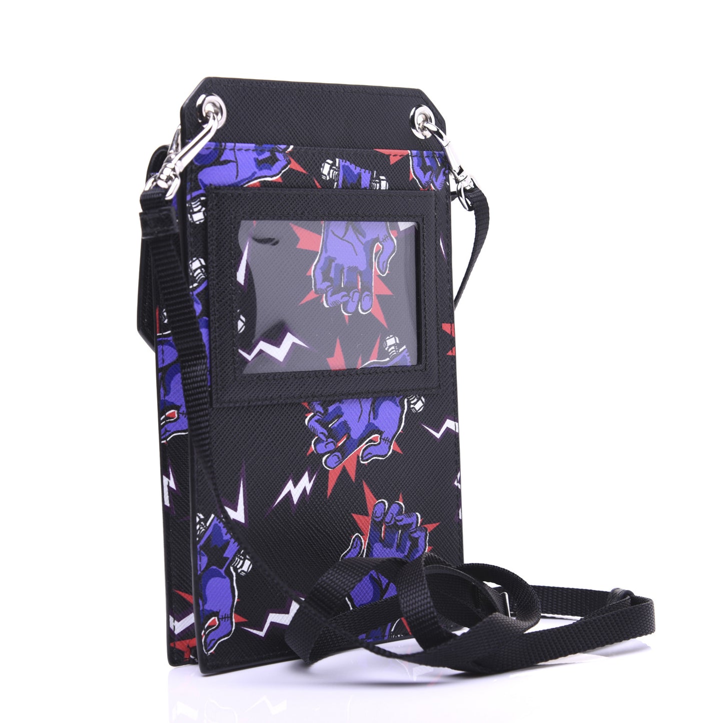 X UNIVERSAL STUDIOS Saffiano Frankenstein Hand Print Smartphone Case Bag Viola
