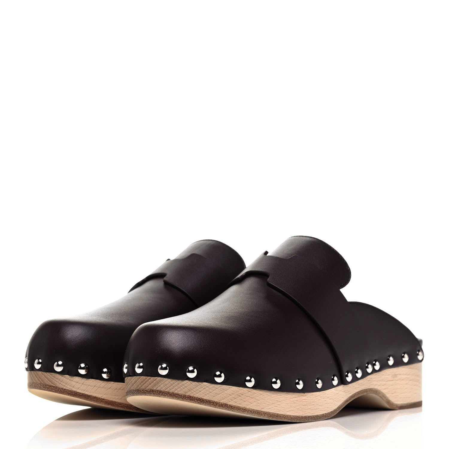 Hermes Calfskin Calya Mules 37 Cafe 3 of 8