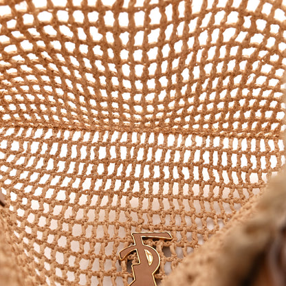 Saint Laurent Raffia Calfskin Oxalis Shoulder Bag Naturale 5 of 10