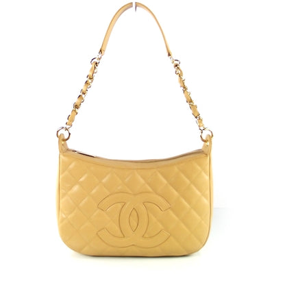 Chanel Caviar Quilted Hobo Beige 1 of 10