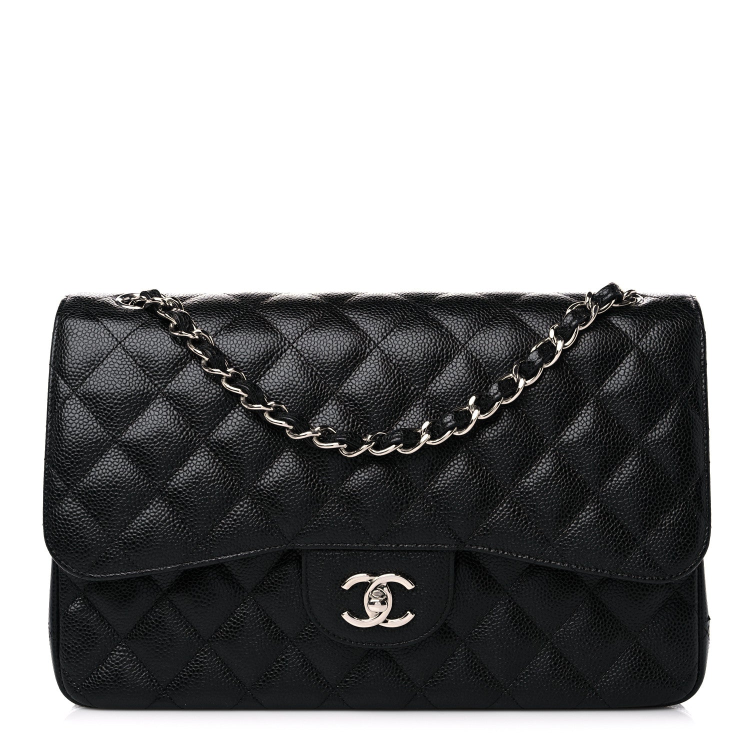 Chanel Caviar Quilted Jumbo Double Flap Black 1 of 9