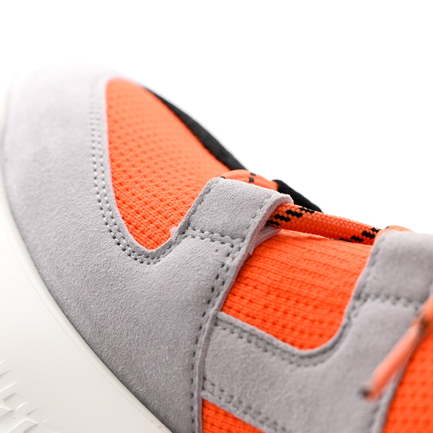 Hermes Technical Canvas Suede Goatskin Womens Duel Sneakers 39 Orange Multicolor 8 of 9