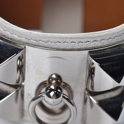 Hermes Epsom Collier de Chien CDC Bracelet S White 8 of 10
