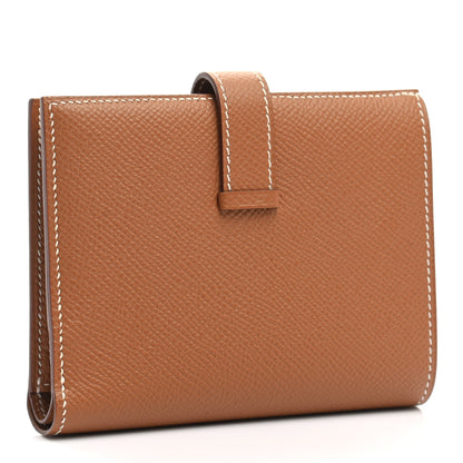 Hermes Epsom Bearn Compact Wallet Gold 3 of 8