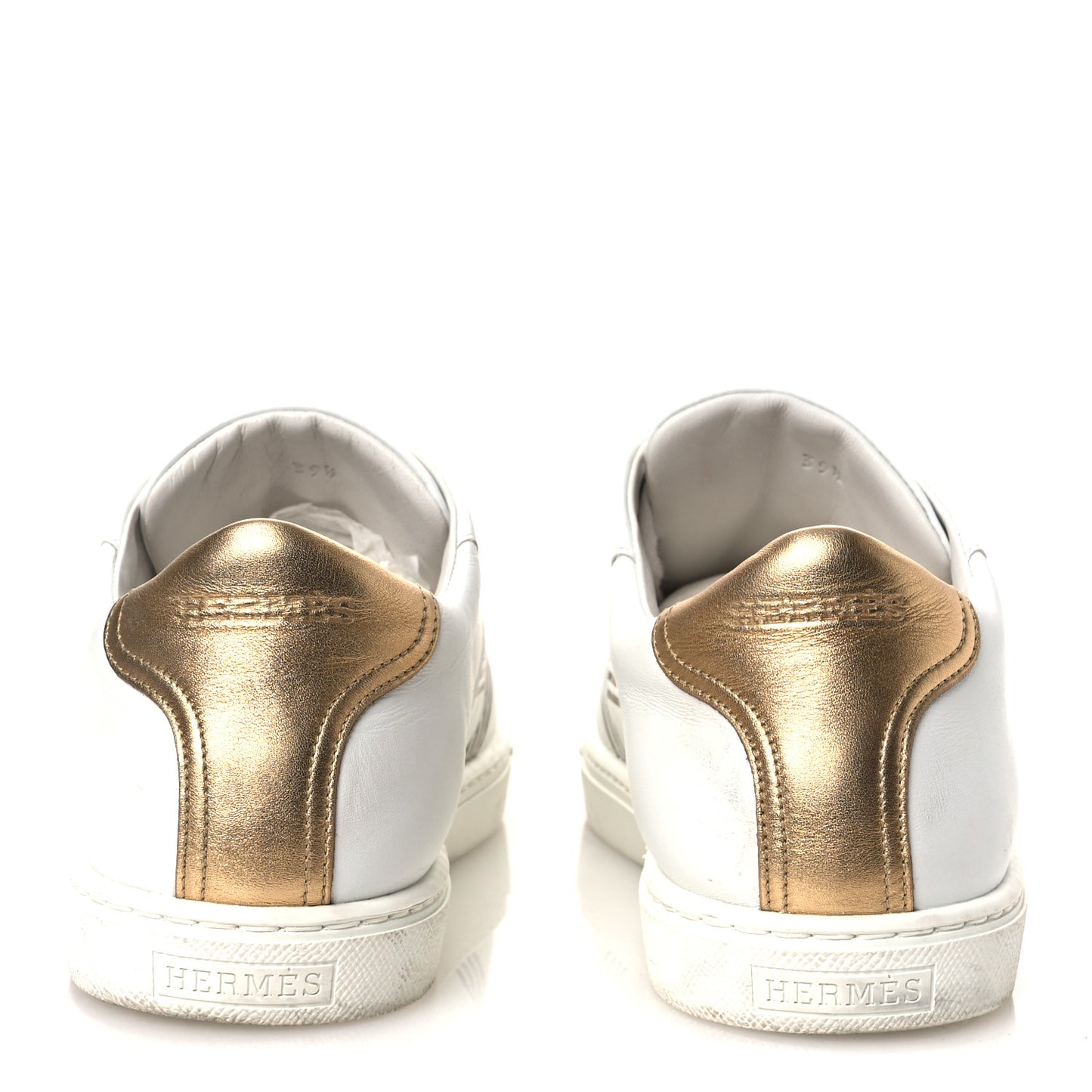 Metallic Calfskin Womens Advantage Sneakers 39.5 White Dore