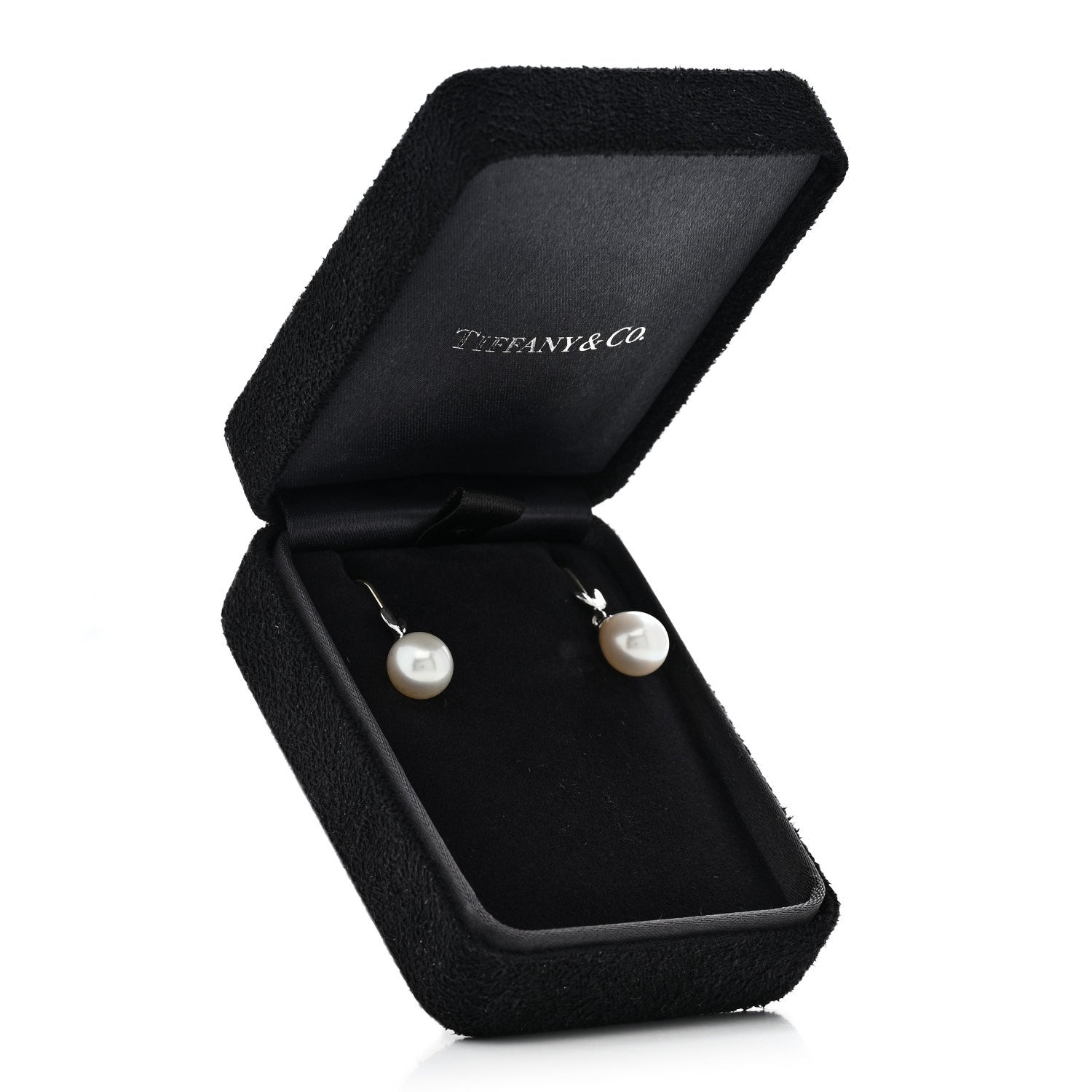 Tiffany Sterling Silver Freshwater Cultured Pearl Paloma Picasso Olive Leaf Drop Earrings 5 of 5