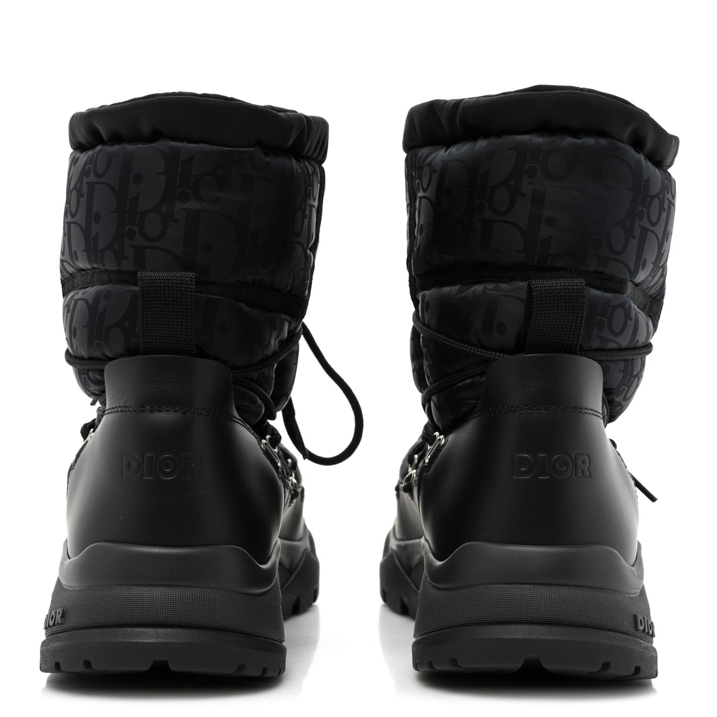 Nylon Oblique Mens Snow Ankle Boot 43 Black