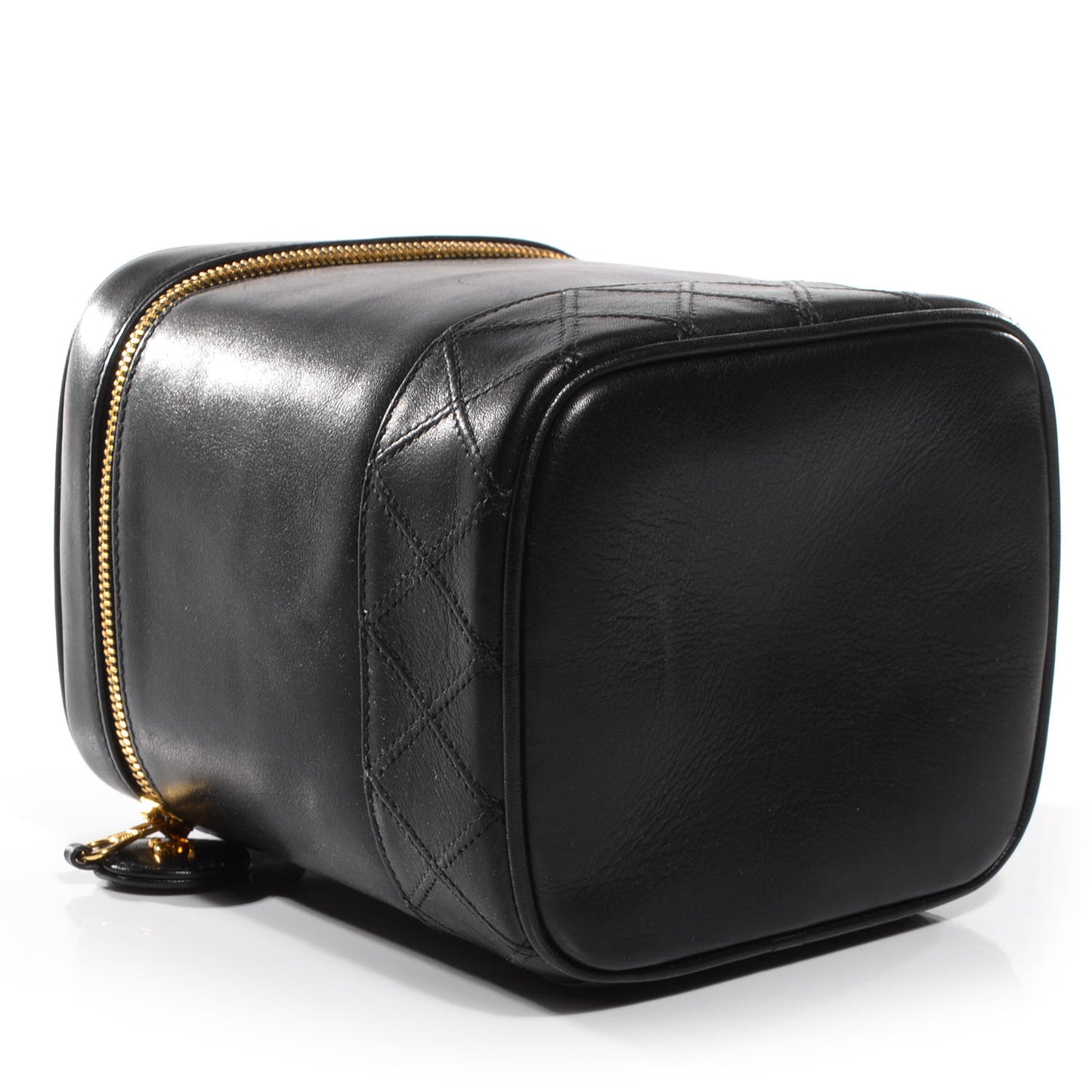 Lambskin Vanity Cosmetic Bag Black
