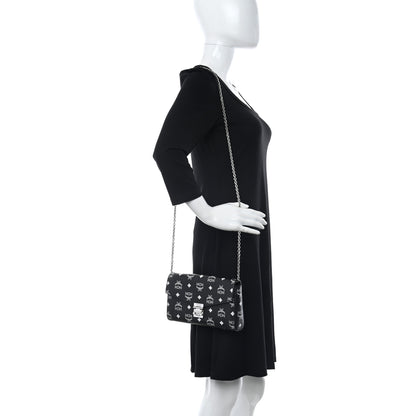MCM Visetos Monogram Medium Millie Crossbody Bag Black 2 of 9