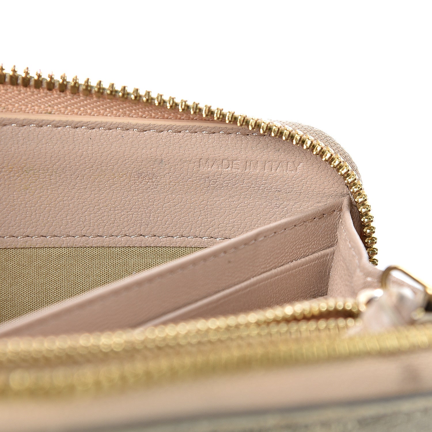 Chloe Metallic Calfskin Zip Around Wallet Gold 6 of 13