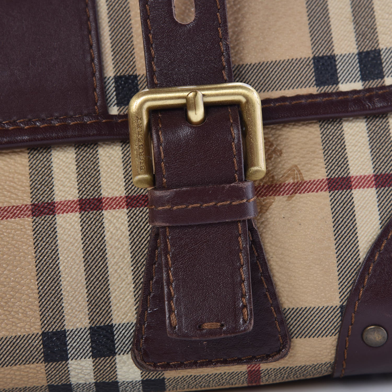 Burberry Haymarket Check Buckle Satchel 11 of 30