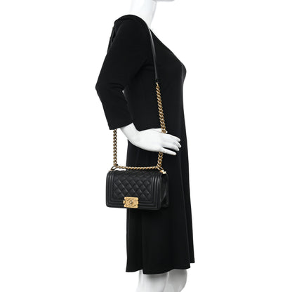 Chanel Caviar Quilted Small Boy Flap Black 3 of 11