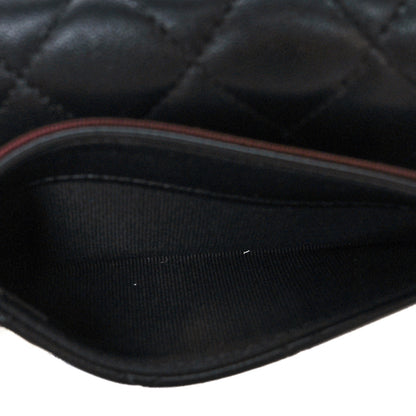 Chanel Lambskin Quilted Flap Card Holder Wallet Black 5 of 10