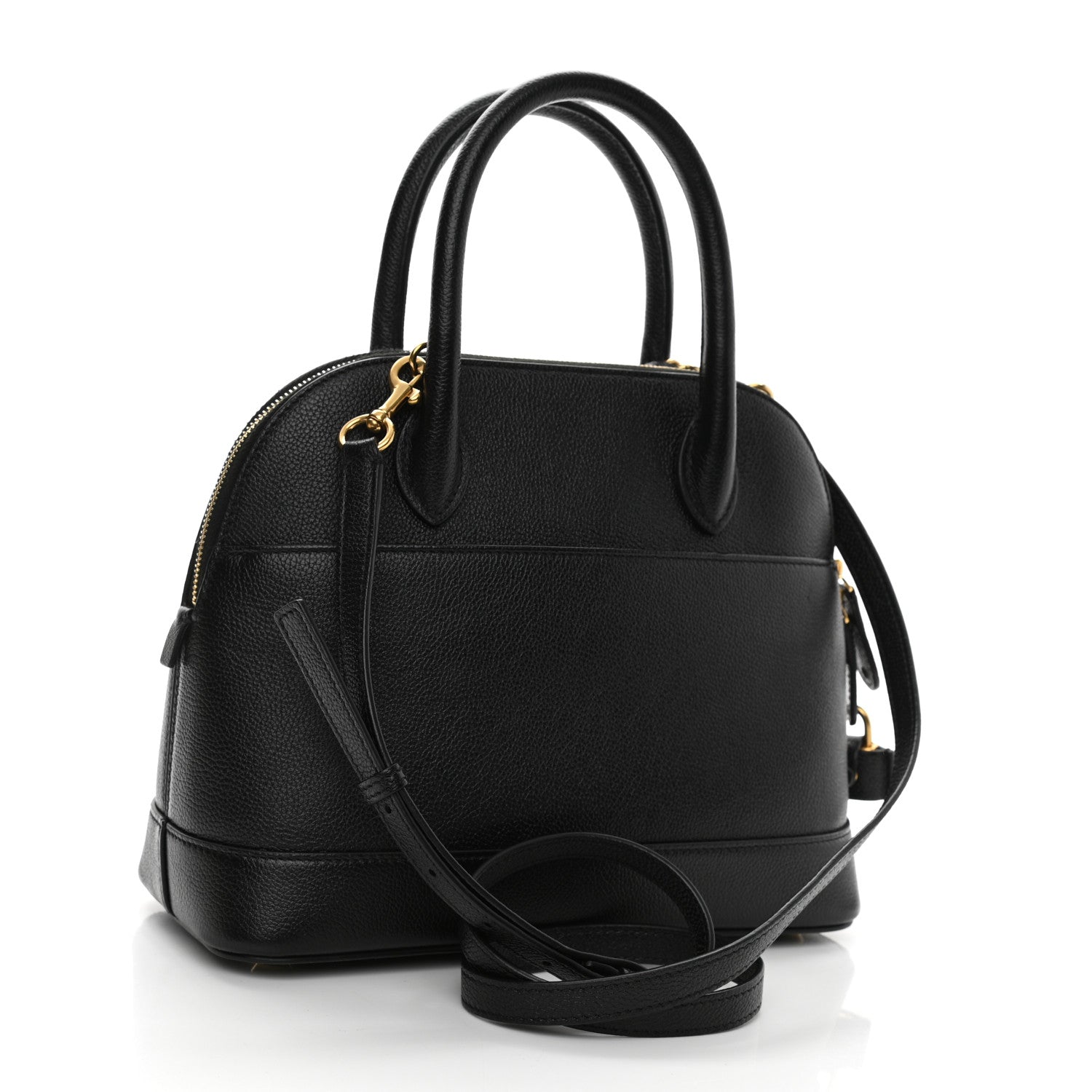 Balenciaga Grained Calfskin Logo S Ville Top Handle Bag Black White 3 of 12
