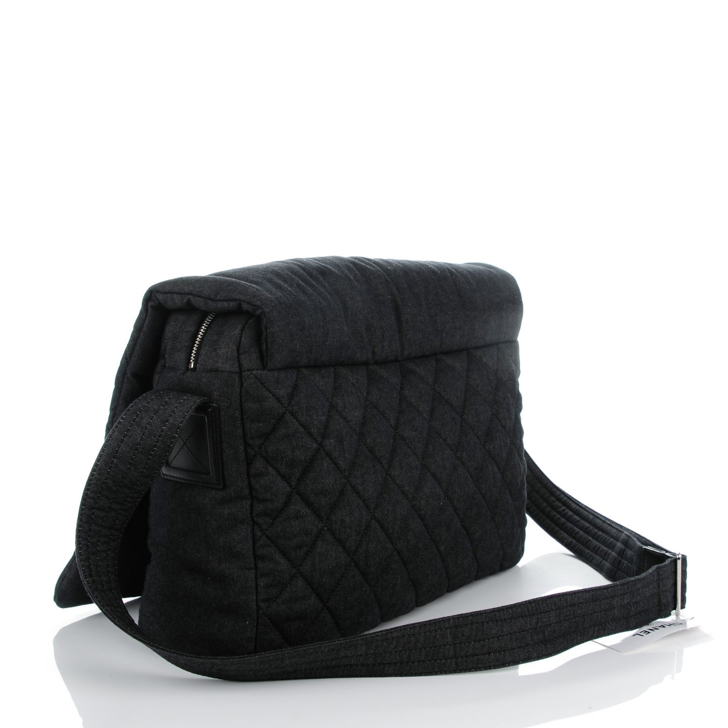 Denim Quilted Coco Cocoon Messenger Black