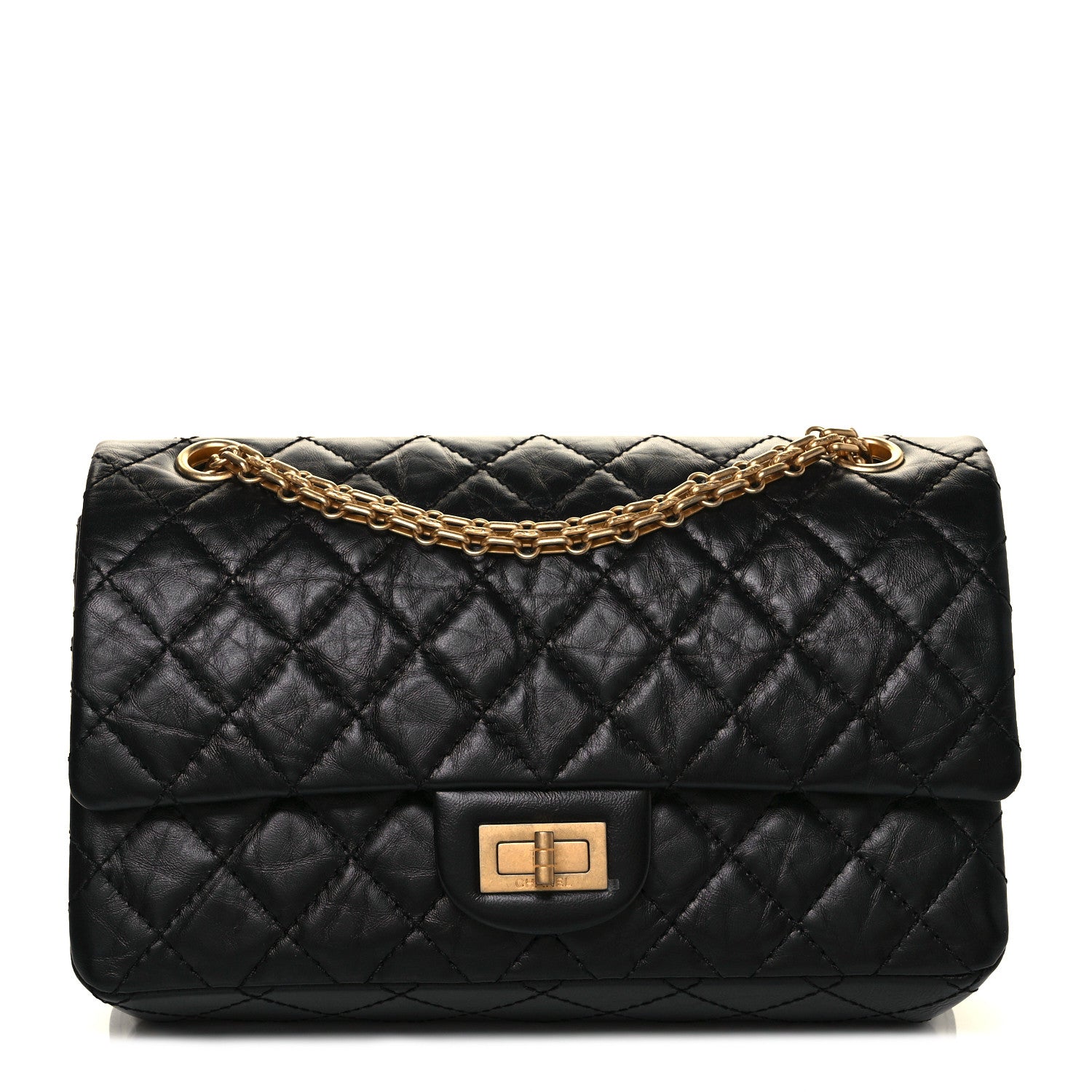 Chanel Aged Calfskin Quilted 2.55 Reissue 225 Flap Black 1 of 9