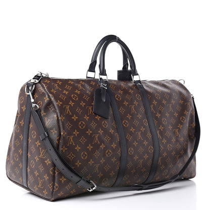 Louis Vuitton Monogram Macassar Keepall Bandouliere 55 3 of 10
