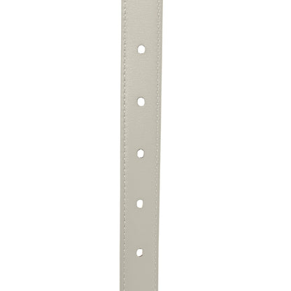 Saint Laurent Smooth Calfskin Monogram Square Buckle Belt 80 32 Blanc Vintage 5 of 6