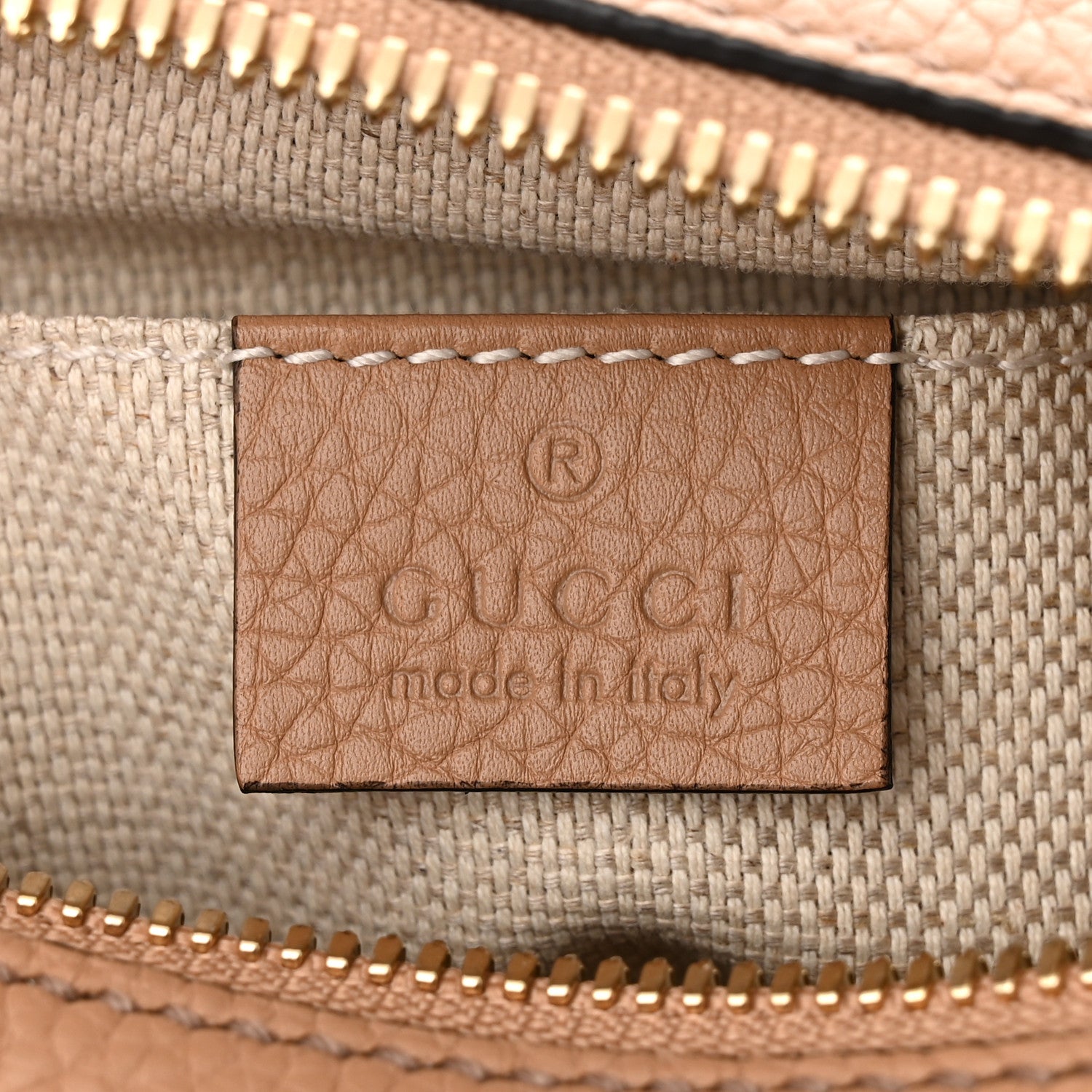 Gucci Pebbled Calfskin Small Soho Disco Bag Camelia 6 of 10