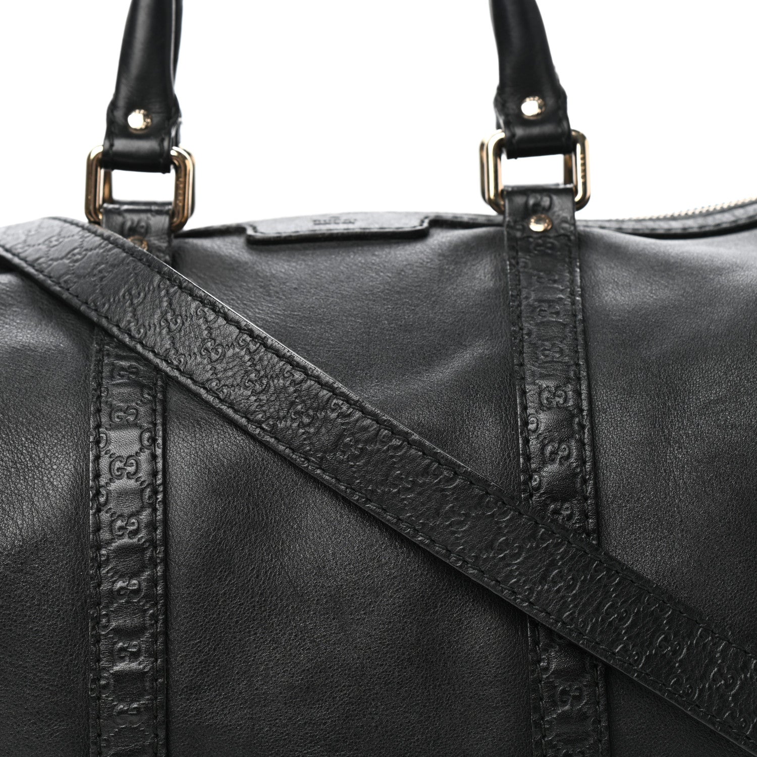 Gucci Calfskin Microguccissima Trim Medium Boston Black 12 of 12