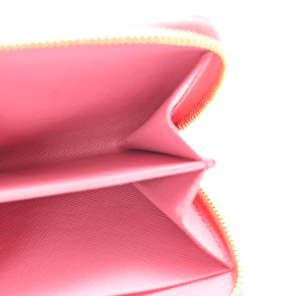 Prada Saffiano Metal Coin Purse Pink 5 of 12