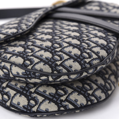 Christian Dior Oblique Saddle Bag Blue 6 of 12