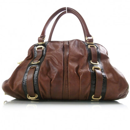 Marc Jacobs Leather Striping Bowler Chestnut 1 of 13