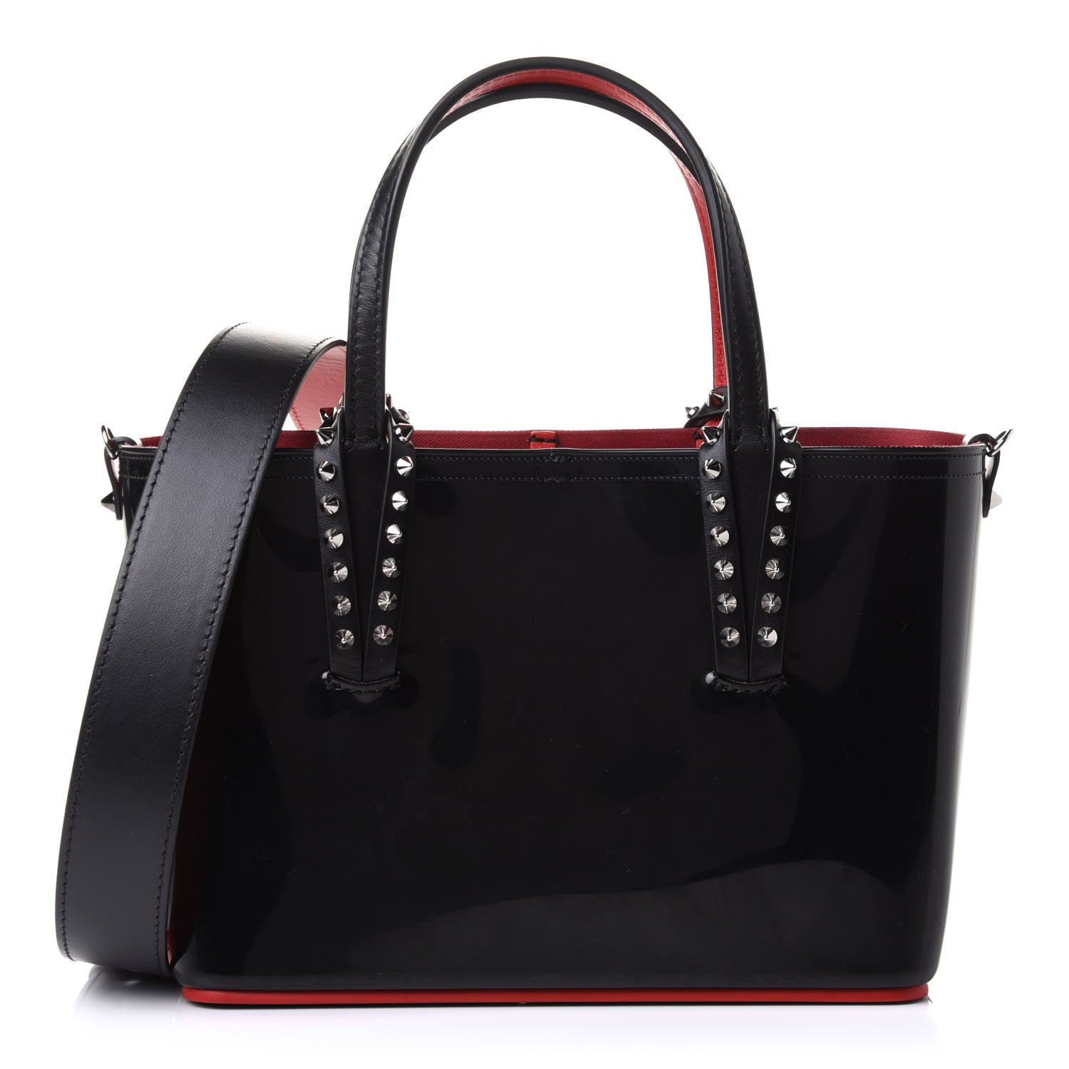 Christian Louboutin PVC Spikes Mini East West Cabata Tote Black 1 of 10