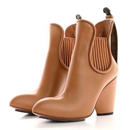 Louis Vuitton Calfskin Legacy Ankle Boot 39 Camel Brown 4 of 13