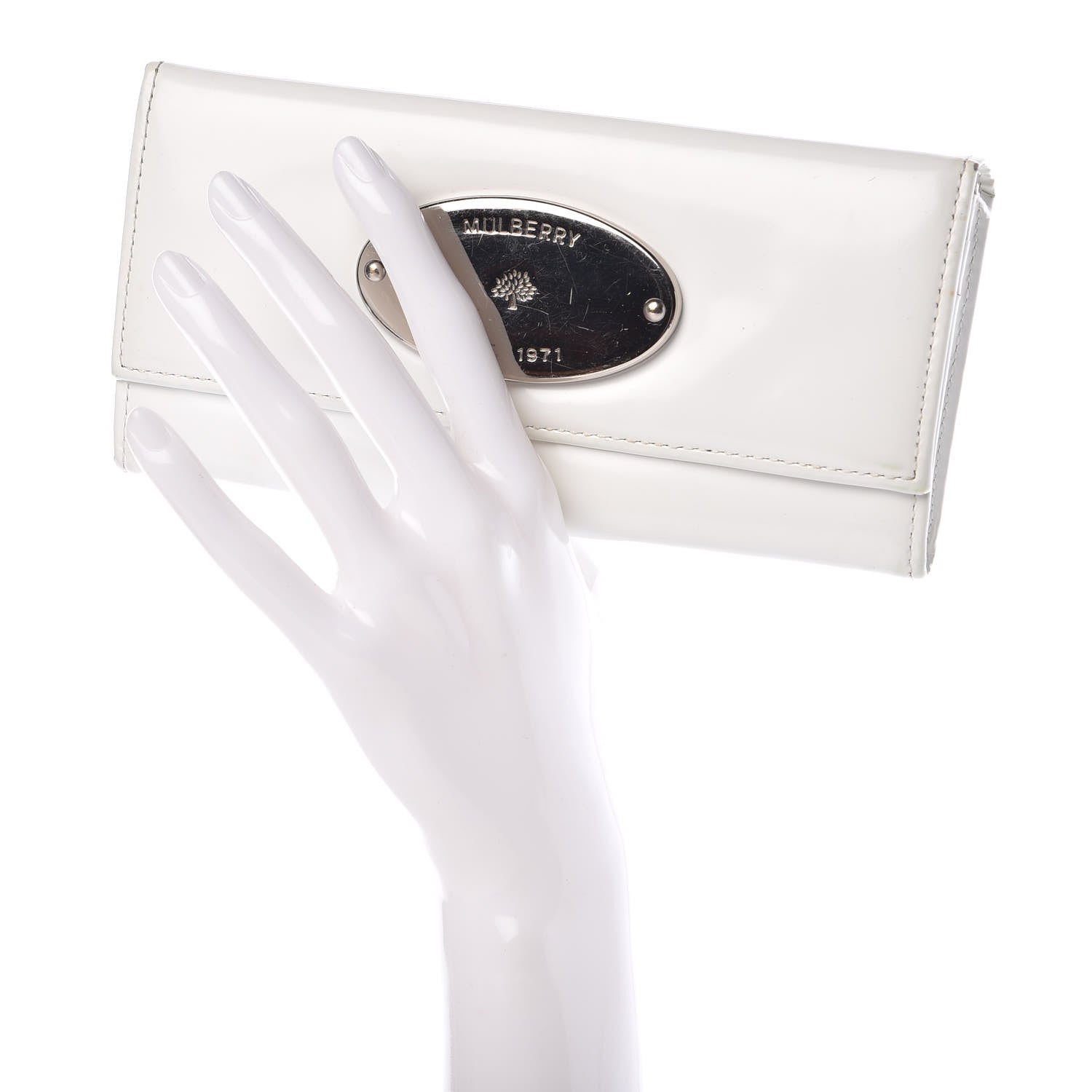 Mulberry Patent Continental Wallet White 2 of 11