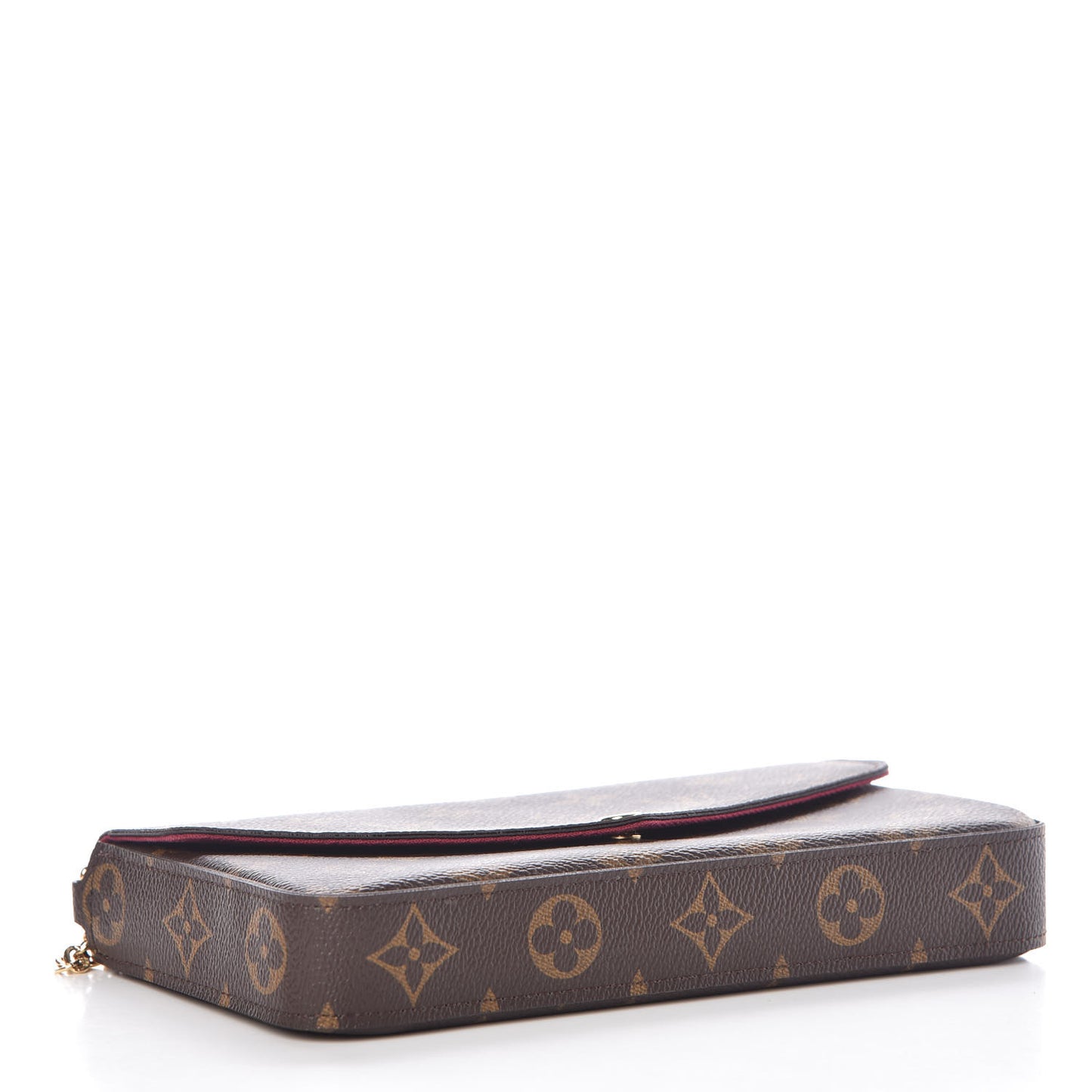 Monogram Pochette Felicie Chain Wallet Fuchsia
