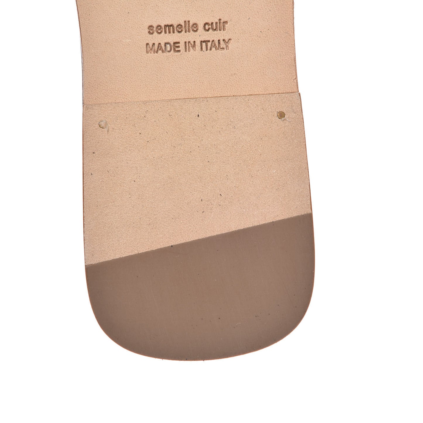 Box Calfskin Oran Sandals 37.5 Gold