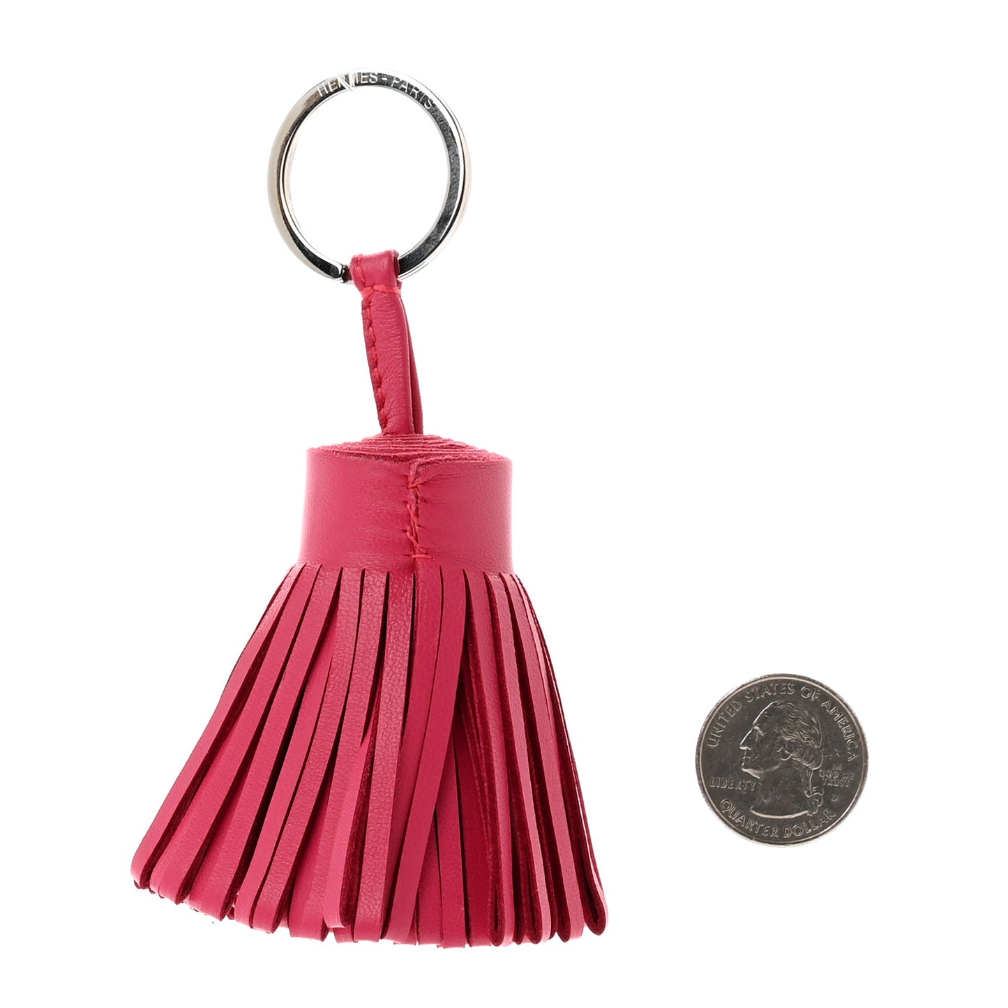 Lambskin Carmen Tassel Key Holder Rose Shocking