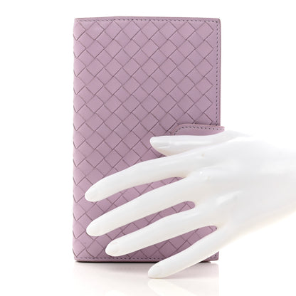 Bottega Veneta Nappa Intrecciato Continental Snap Wallet Lilac 2 of 8