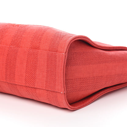 Chanel Mixed Fibers Striped Small Deauville Tote Red 8 of 9