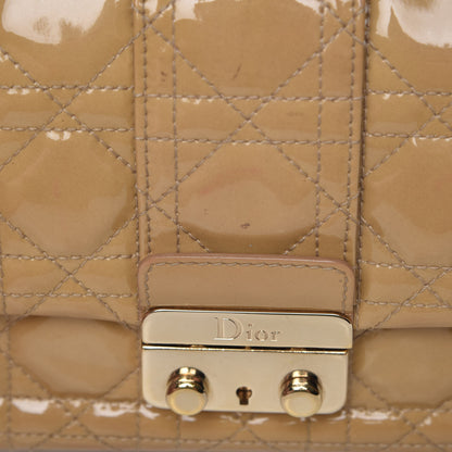 Christian Dior Patent Cannage New Lock Pouch Beige 13 of 15